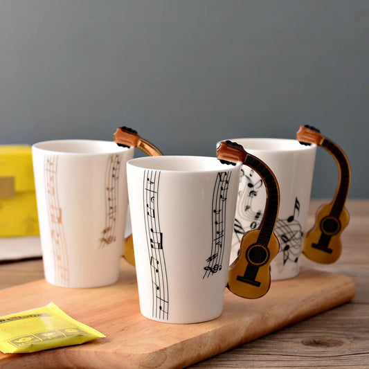 Ceramic Music Mug Bar Guitar Mugs