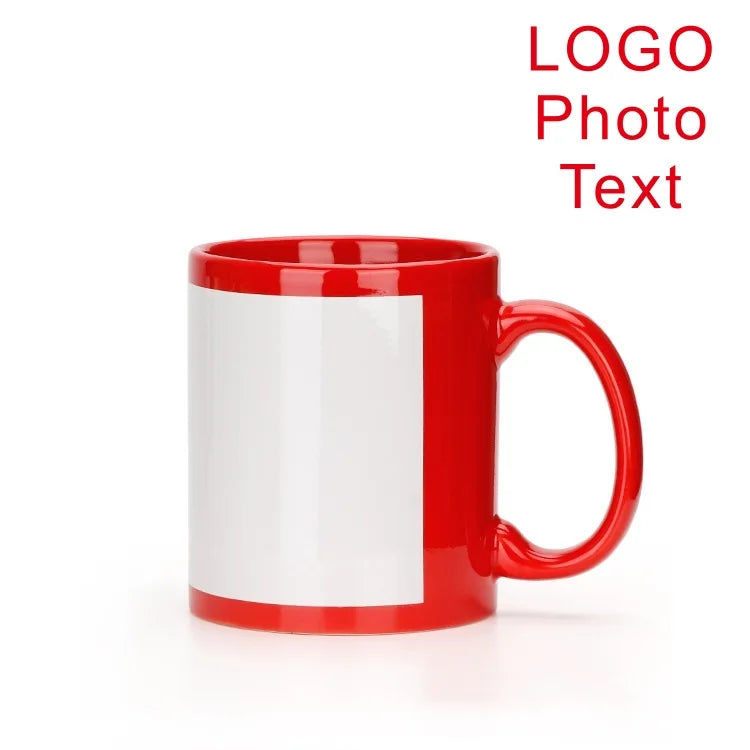 350ML Black Cup Ceramic Mug Custom DIY Text Photo Picture Logo Coffee Milk Personalized Gift for Friends Relatives and Lovers