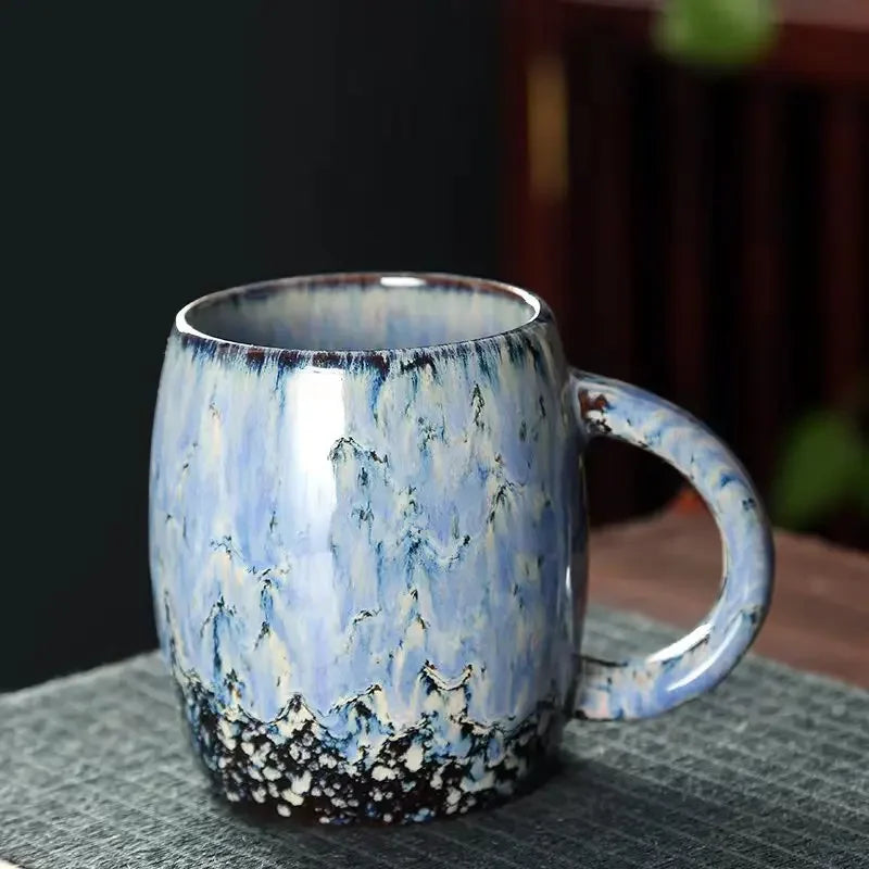 Creative and Personalized Mug Large Capacity Simple Ceramic Men's and Women's Couple Japanese Style Coffee Cup
