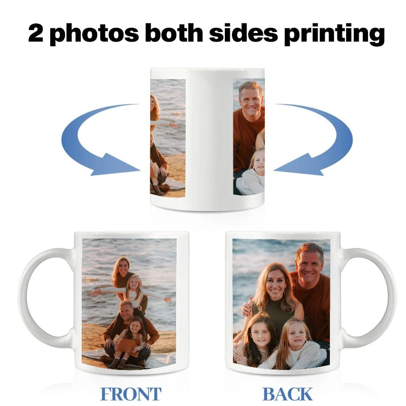 1 custom mug - personalized coffee mug with photos&text - unique gift for anniversary, Valentine's Day, and Mother's Day