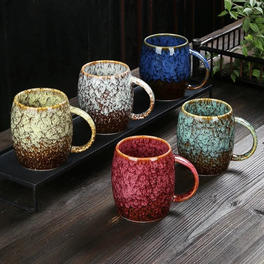 Creative and Personalized Mug Large Capacity Simple Ceramic Men's and Women's Couple Japanese Style Coffee Cup