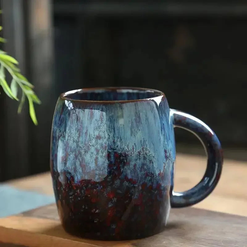 Creative and Personalized Mug Large Capacity Simple Ceramic Men's and Women's Couple Japanese Style Coffee Cup