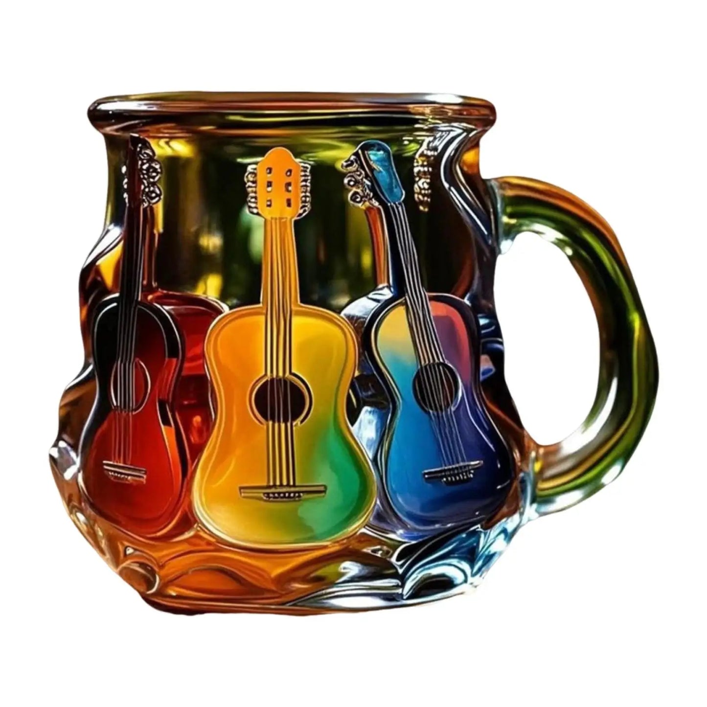 Guitar Art Coffee Mug Collection Gifts Multifunctional Creative Desktop Ornament for Shelf Studio Living Room Bedroom Adults