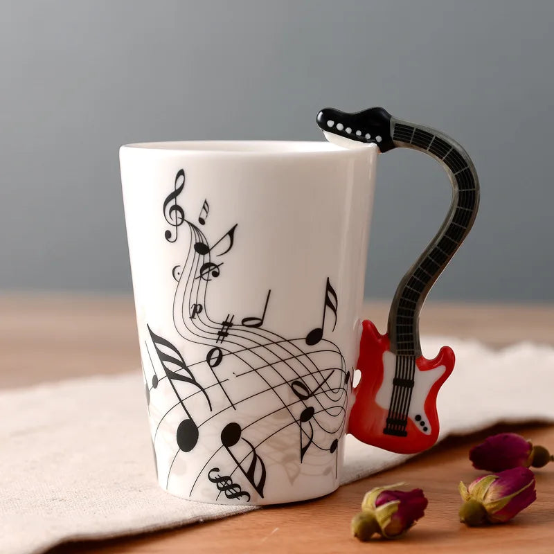 Ceramic Music Mug Bar Guitar Mugs